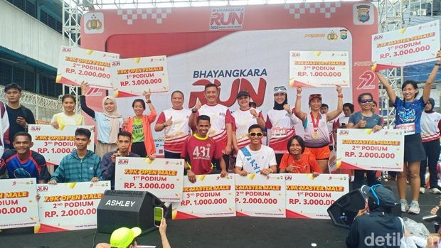Bhayangkara Run 2025 Polres Pelabuhan Makassar.