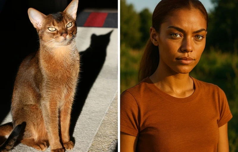 Gambar AI kucing jadi manusia