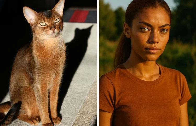 Gambar AI kucing jadi manusia Gambar AI kucing jadi manusia