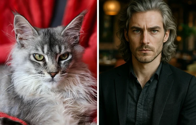 Gambar AI kucing jadi manusia Gambar AI kucing jadi manusia