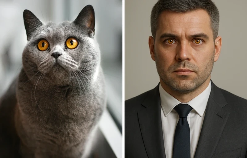 Gambar AI kucing jadi manusia