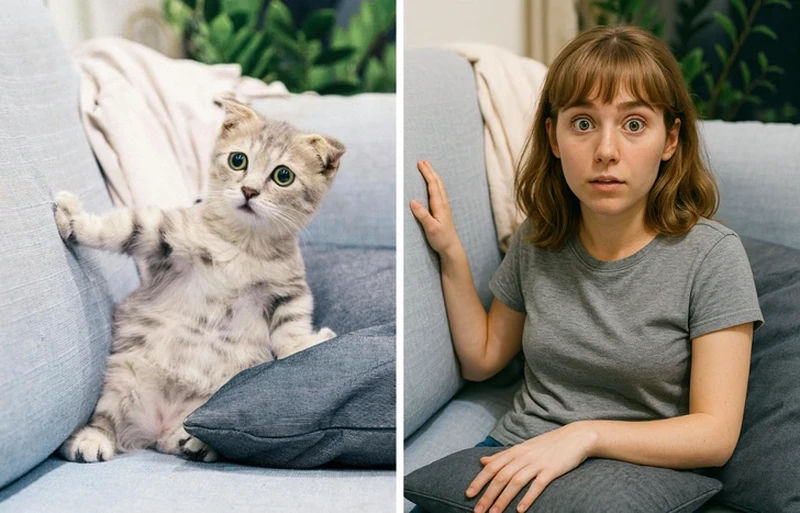 Gambar AI kucing jadi manusia