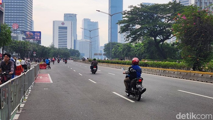 Jalan Sudirman-Thamrin kembali dibuka usai ajang Jakarta International Marathon. (Adrial/detikcom)