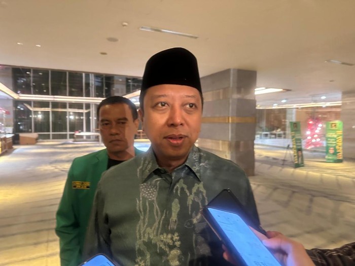 Ketua Majelis Pertimbangan PPP M Romahurmuziy Usai Rakorwil PPP Jatim