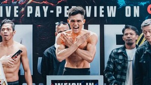 Berujung Aziz Calim yang memenangkan pertarungan dan mengantongi gelar kick striking kelas 61 kg. (Foto: dok. Instagram @byoncombat)