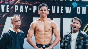 Dalam pertarungan semalam, KKAhje terlihat lebih agresif di ronde keempat. (Foto: dok. Instagram @byoncombat)