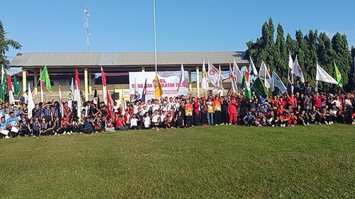 Apel siaga kontingen Buleleng di Lapangan Bhuwana Patra Singaraja, Minggu (29/6/2025).