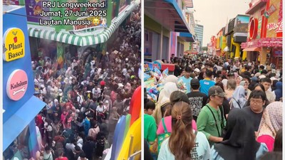 Lautan Manusia di PRJ 2025 Saat Long Weekend, Area Kuliner Tak Bisa Gerak!