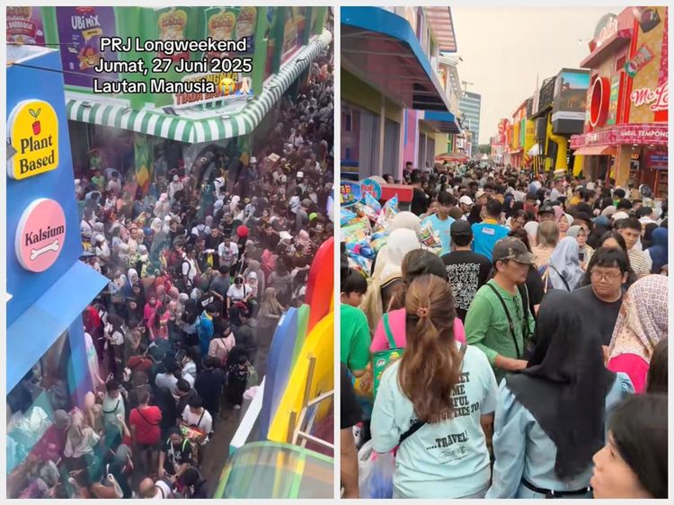 Lautan Manusia di PRJ 2025 Saat Long Weekend, Area Kuliner Tak Bisa Gerak!