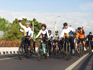 Peringati Hari Bhayangkara Ke-79, Walkot Kediri Gowes Bareng Forkopimda