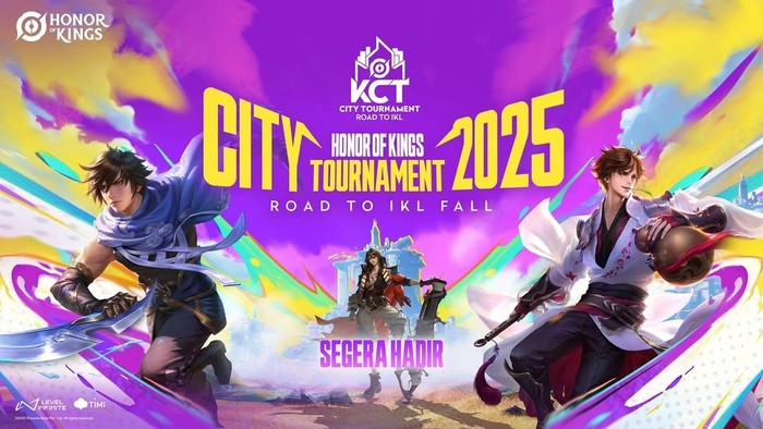 Turnamen esports bertajuk Honor of Kings City Tournamen (KCT) 2025 siap digelar. Ajang bergengsi ini akan hadir di 32 kota yang ada di Indonesia.