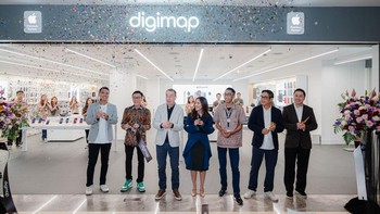 PT Mitra Adiperkasa Tbk (MAP) resmi meluncurkan konsep baru untuk toko Digimap Apple Premium Partner (APP) di Puri Indah Mall. Ini merupakan toko APP ketiga Digimap di Jakarta dan yang kesembilan di seluruh Indonesia. Foto: Digital