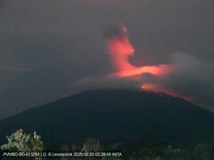 Gunung Ile Lewotolok Meletus 97 Kali, Dentuman Terdengar Sampai Larantuka