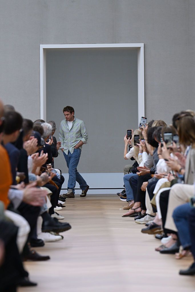 Jonathan Anderson on the runway at the Dior Homme show as part of Paris Men's Fashion Week on June 27, 2025 in Paris, France. (Photo by Giovanni Giannoni/WWD via Getty Images)