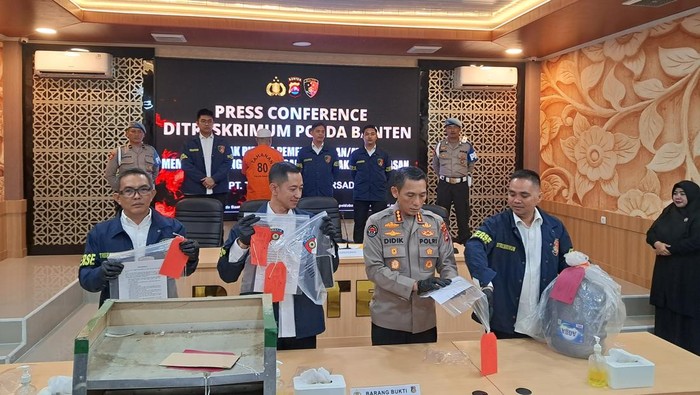 Konferensi pers di Polda Banten (Arief/detikcom)