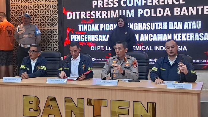 Konferensi pers Polda Banten (Arief/detikcom)