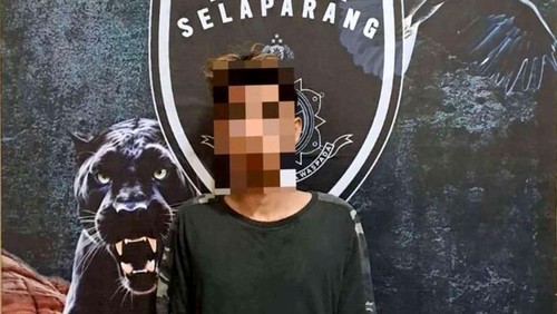 LF (24), residivis di Mataram, NTB, dihajar massa saat ketahuan mencuri di rumah warga. (Dok Polsek Selaparang)