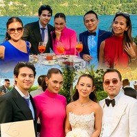 Penampilan Luna terlihat rapi dengan rambut sleek ponytail. Tatanan rambut tersebut memberi fokus pada wajah dan garis lehernya. Selain itu gaya tersebut juga menyeimbangkan detail ramai di bagian bawah dress dengan tampilan atas yang lebih clean. Foto: Instagram/@lunamaya