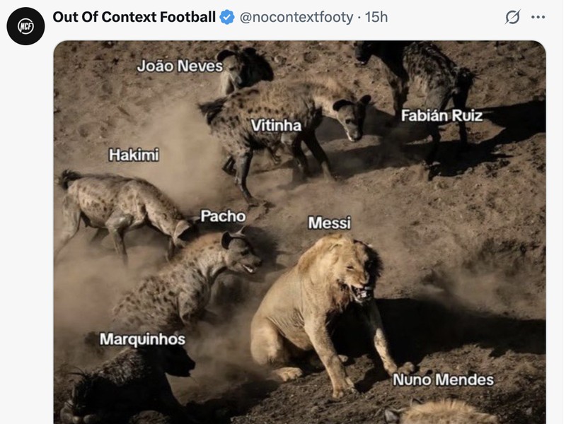 Meme Lionel Messi usai kekalahan Inter Miami kontra Paris Saint-Germain di 16 besar Piala Dunia Antarklub 2025.