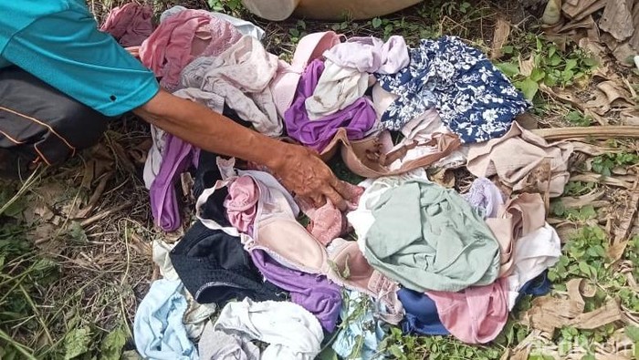 Penemuan celana dalam dan bra di dalam toren air bekas