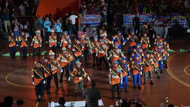 Polda Riau menggelar Festival Polisi Cilik dalam menyambut Hari Bhayangkara ke-79, Senin (30/6/2025).