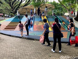 Kala Taman Lalu Lintas Riuh di Liburan Sekolah