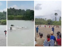 Video: Momen Warga Berbondong-bondong Kejar Buaya Penerkam Kakek di Lampung