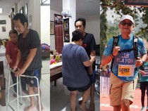 Momen Pria Jakbar Berhasil Finis Half Marathon usai Sempat Lumpuh karena Stroke