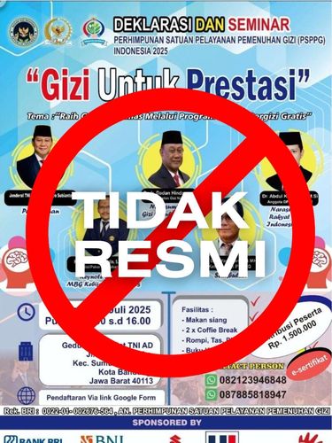 Beredar Brosur Deklarasi-Seminar Pegawai Dapur MBG di Bandung.