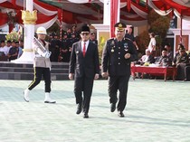 Bupati OKU  Teddy Meilwansyah Pimpin Upacara HUT Bhayangkara ke-79