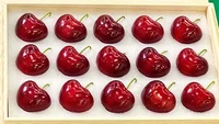 Buah ceri di Jepang juga ada yang berharga fantastis, ceri Aomori Heartbeat. Buah ceri ini berhasil terjual dengan harga 600 ribu yen atau sekitar Rp 66 juta per kotak isi 15 buah. /dok. Kuratoshi Yokoyama. Foto: dok. Kuratoshi Yokoyama / JAPAN Forward