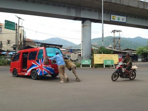 Jalur ke Merak Ditutup Imbas Perbaikan Jalan, Lalin Dialihkan Lewat Bojonegara