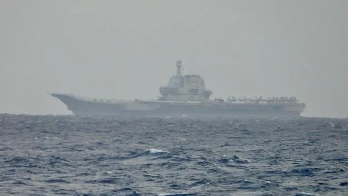 China said that two of its aircraft carrier groups had returned from carrying out combat drills in the western Pacific Ocean © Handout / TAIWAN DEFENCE MINISTRY/AFP