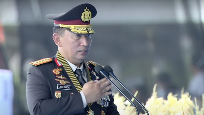 Kapolri Jenderal Listyo Sigit Prabowo di Hari Bhayangkara ke-79