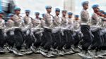 Pasukan Berkuda Polri Meriahkan Parade HUT Bhayangkara Ke-79
