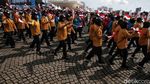 Pasukan Berkuda Polri Meriahkan Parade HUT Bhayangkara Ke-79