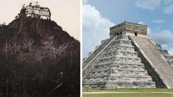 Chichen Itza 1892 dan Sekarang Foto: Boredpanda