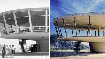 Restoran Terbengkalai di Petrópolis, Brasil (1960-an dan 2013) Foto: Boredpanda