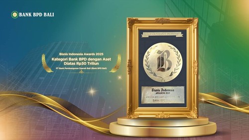 PT Bank Pembangunan Daerah (BPD) Bali meraih penghargaan dalam ajang Bisnis Indonesia Awards 2025. Penghargaan tersebut diberikan untuk kategori bank dengan aset di atas Rp 30 triliun.