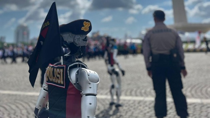 Robot yang diperkenalkan Polri di puncak Hari Bhayangkara ke-79 (dok.istimewa)