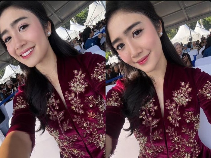 Febby Rastanty Febby Rastanty bangga melihat aksi dan pencapaian suami.