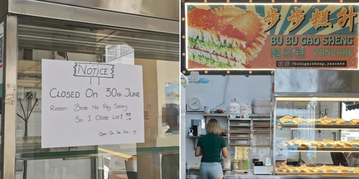 Gerai pancake pasang tulisan Bos gak bayar gaji.