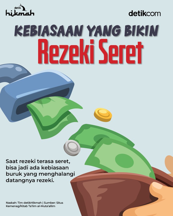 Infografis kebiasaan yang bikin rezeki seret