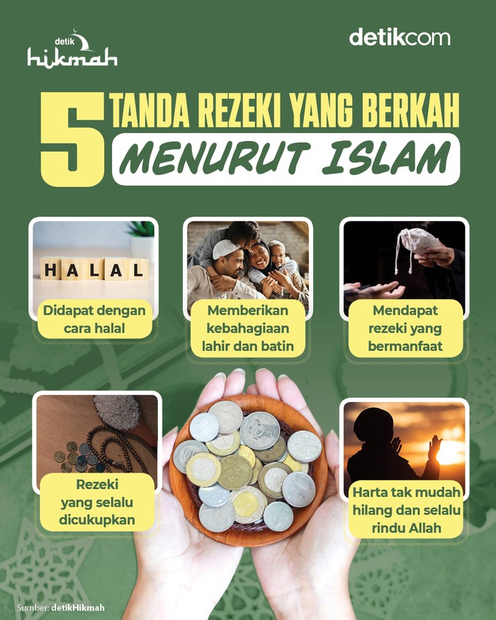Infografis tanda rezeki berkah Infografis tanda rezeki berkah