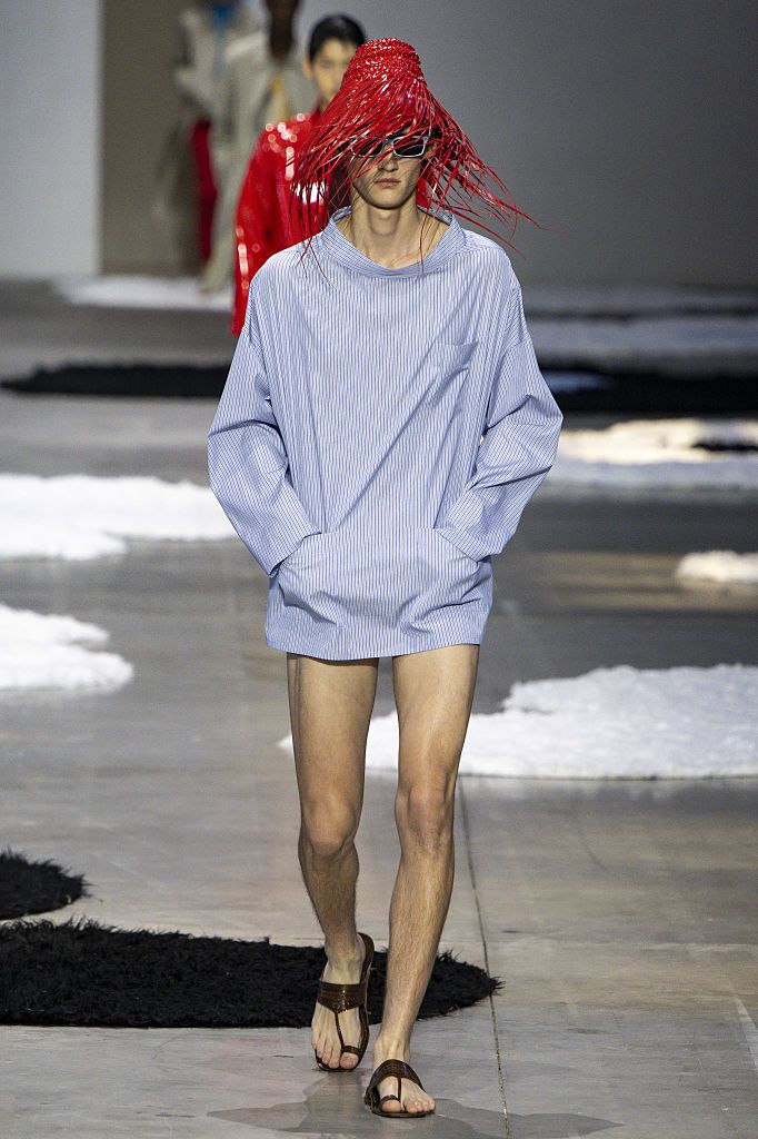 MILAN, ITALY - JUNE 22: Fashion designers Miuccia Prada and Raf Simons walk the runway during the Prada Ready to Wear Spring/Summer 2026 fashion show as part of the Milan Men Fashion Week on June 22, 2025 in Milan, Italy. (Photo by Victor VIRGILE/Gamma-Rapho via Getty Images)