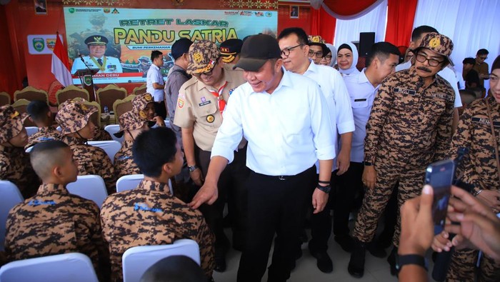 Retret Laskar Pandu Satria dimulai di Bumi Perkemahan Gandus.