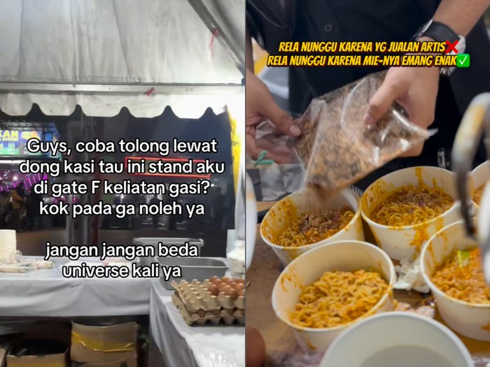 Pengakuan tenant Mie Bangladesh di spot UMKM PRJ sepi pengunjung.