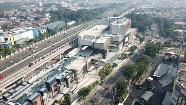 Travoy Hub yang dibangun di pinggir Tol Jagorawi segera rampung. (Dok. Jasa Marga)