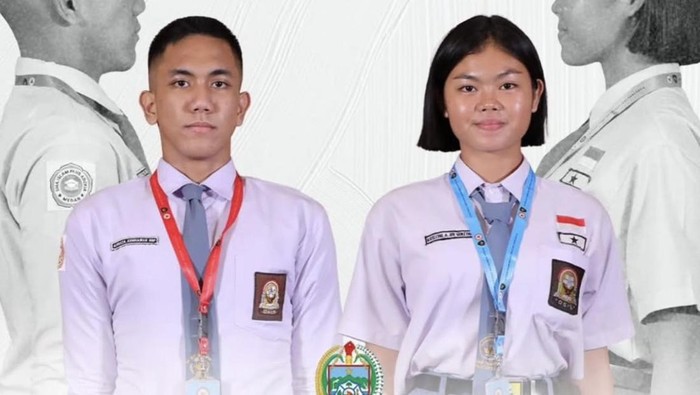 2 siswa-siswi asal Sumut yang terpilih jadi calon Paskibraka 2025. (Istimewa)