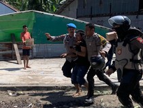 9 Polisi Luka saat Eksekusi Lahan di Polman, 20 Warga Diamankan